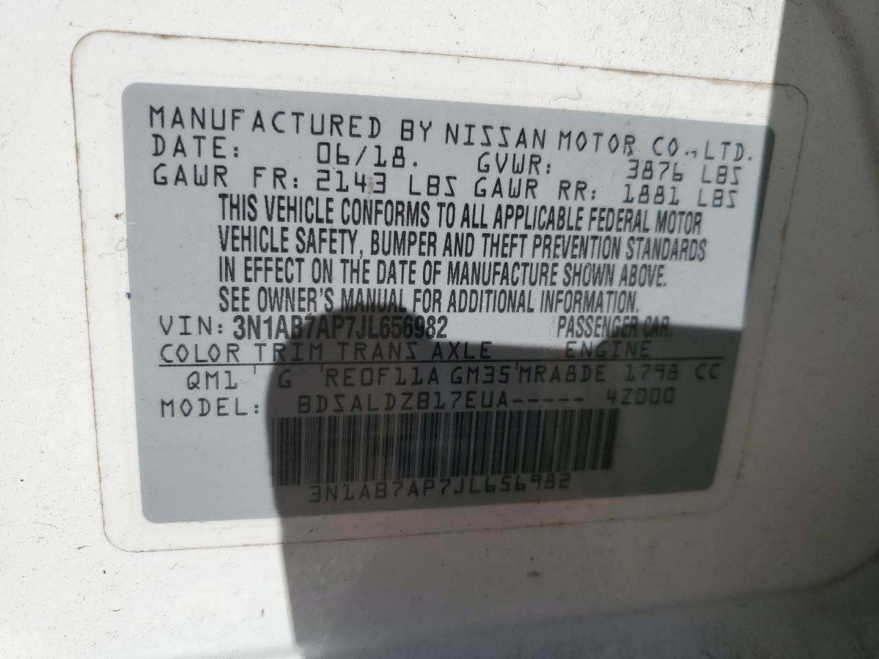 2018 NISSAN SENTRA