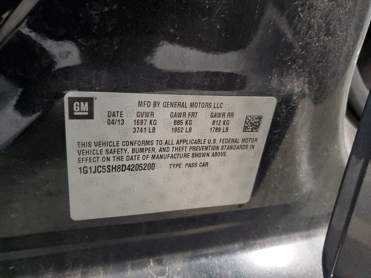 2013 CHEVROLET SONIC