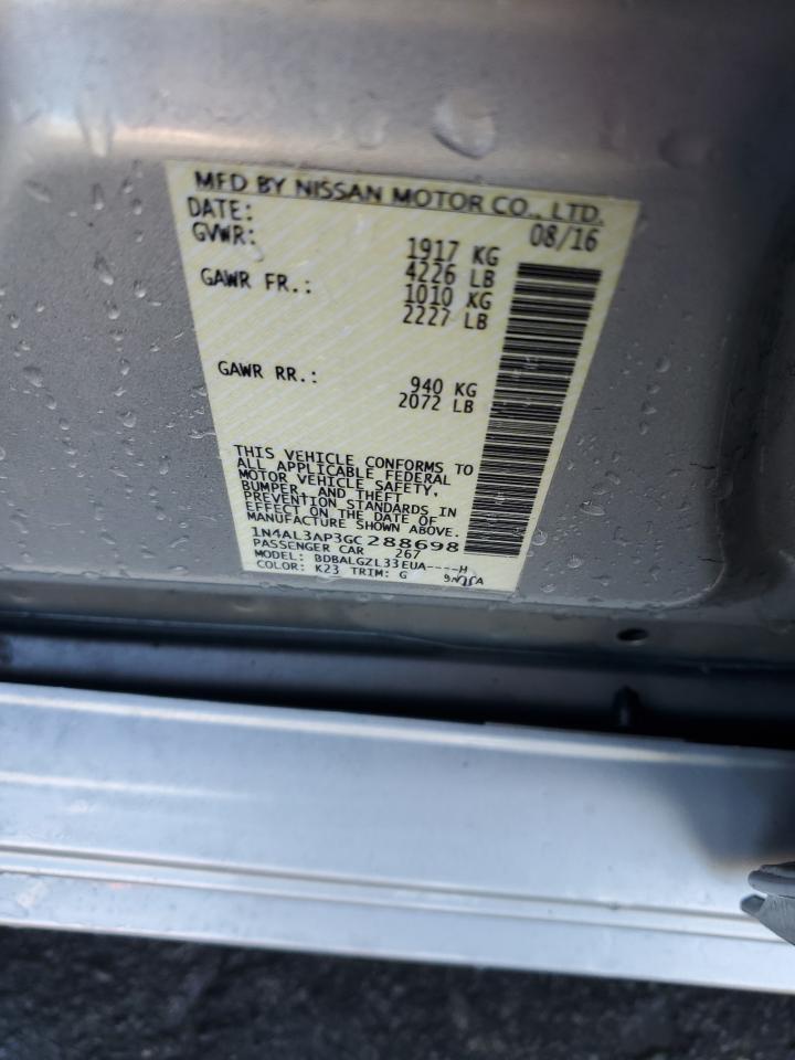 2016 NISSAN ALTIMA