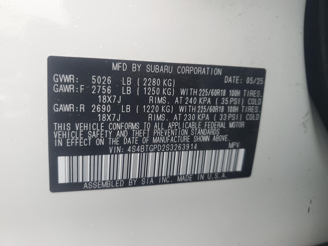 2025 SUBARU Outback