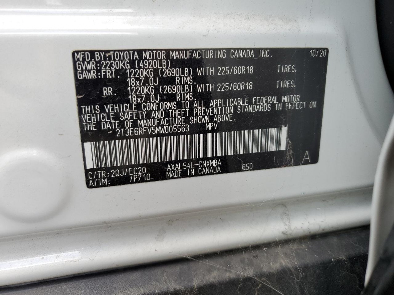 2021 TOYOTA RAV4