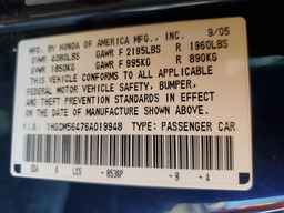 2006 HONDA ACCORD