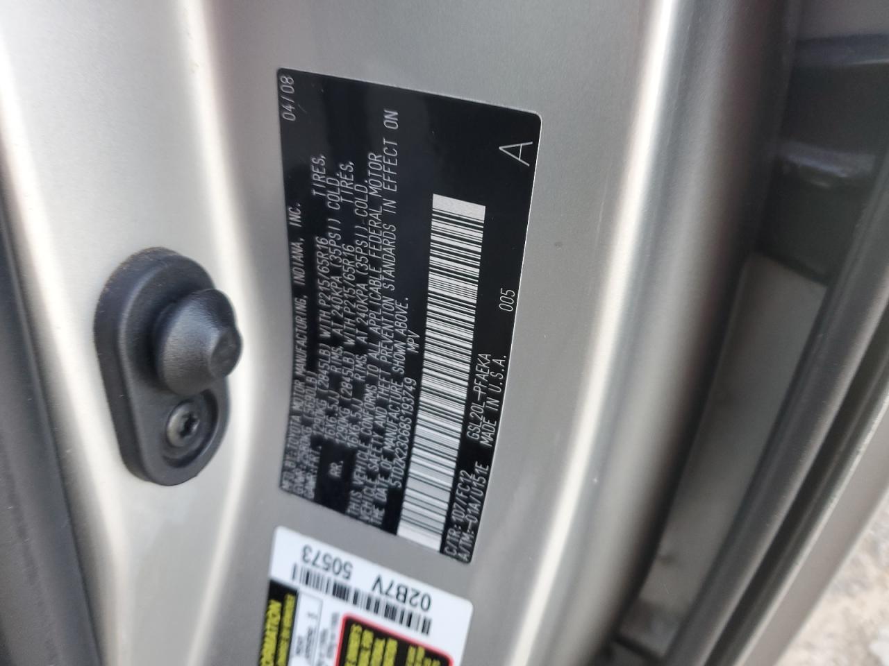 2008 TOYOTA SIENNA