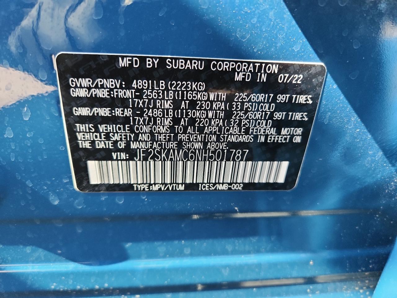 2022 SUBARU FORESTER