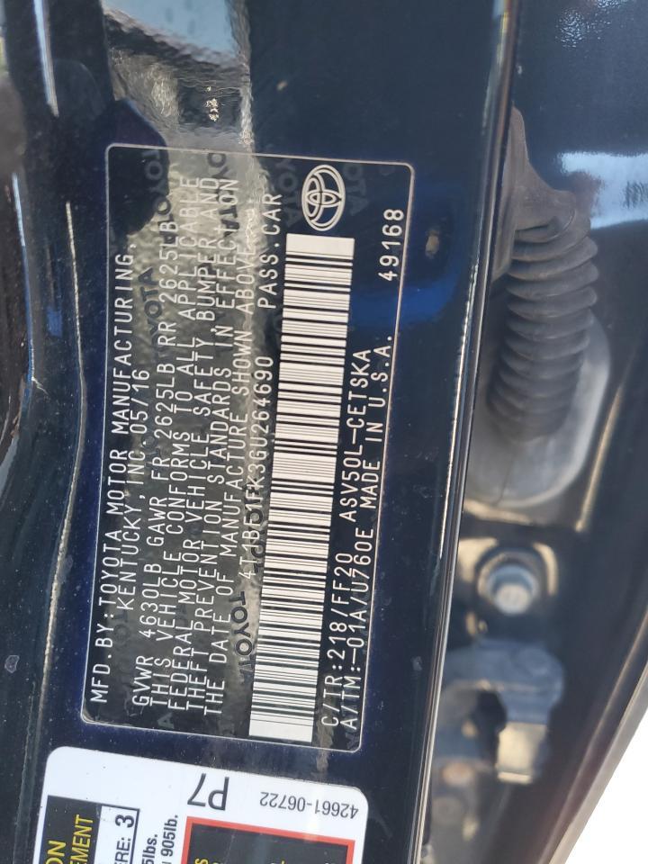 2016 TOYOTA CAMRY
