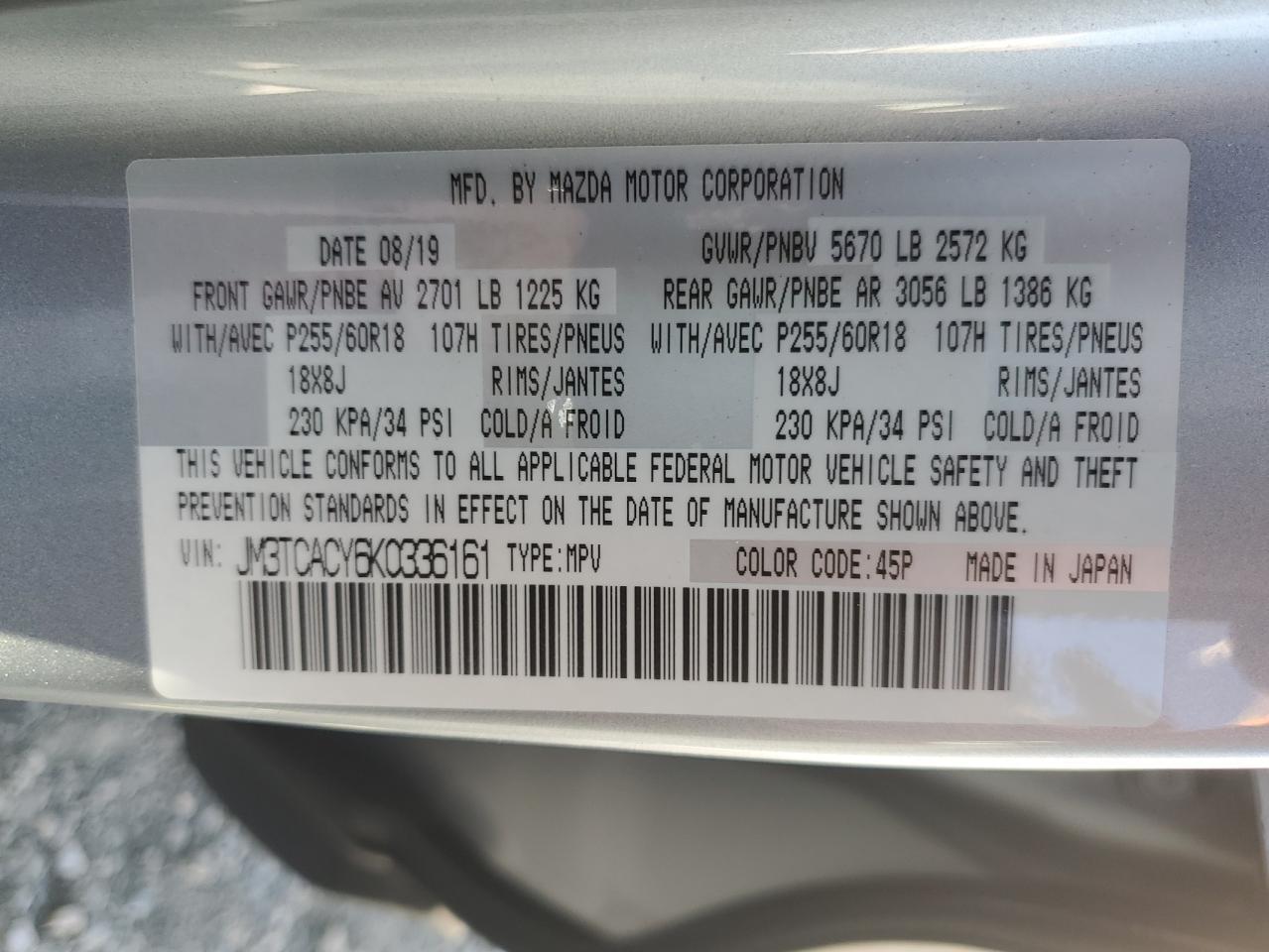 2019 MAZDA CX-9
