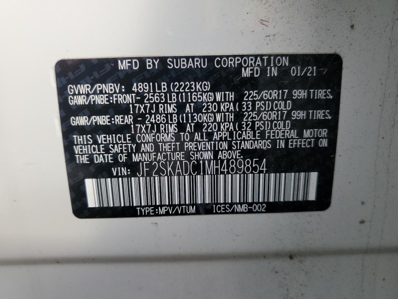 2021 SUBARU FORESTER
