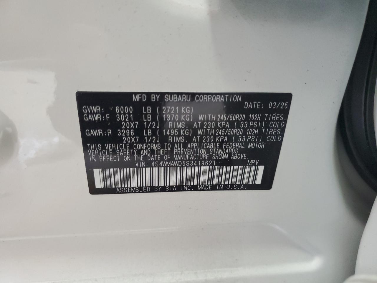 2025 SUBARU Ascent