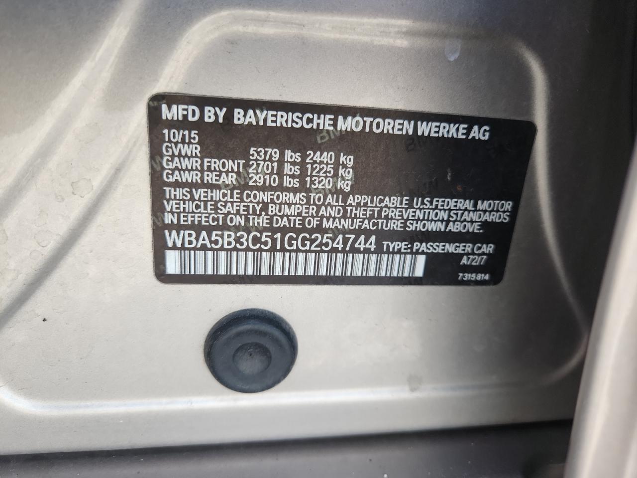 2016 BMW 5 series