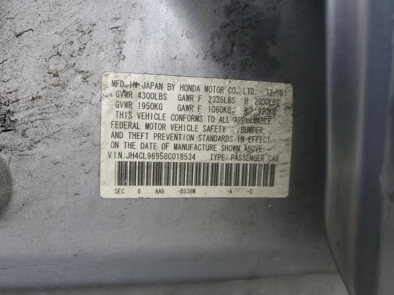 2008 ACURA TSX