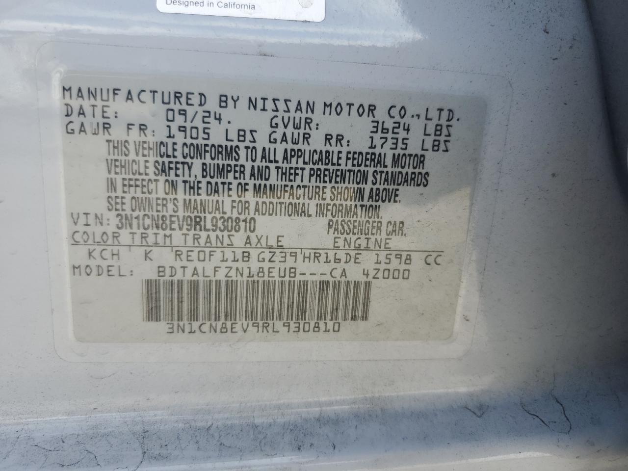 2024 NISSAN VERSA
