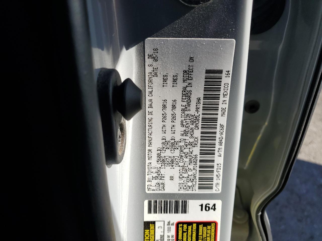 2018 TOYOTA TACOMA