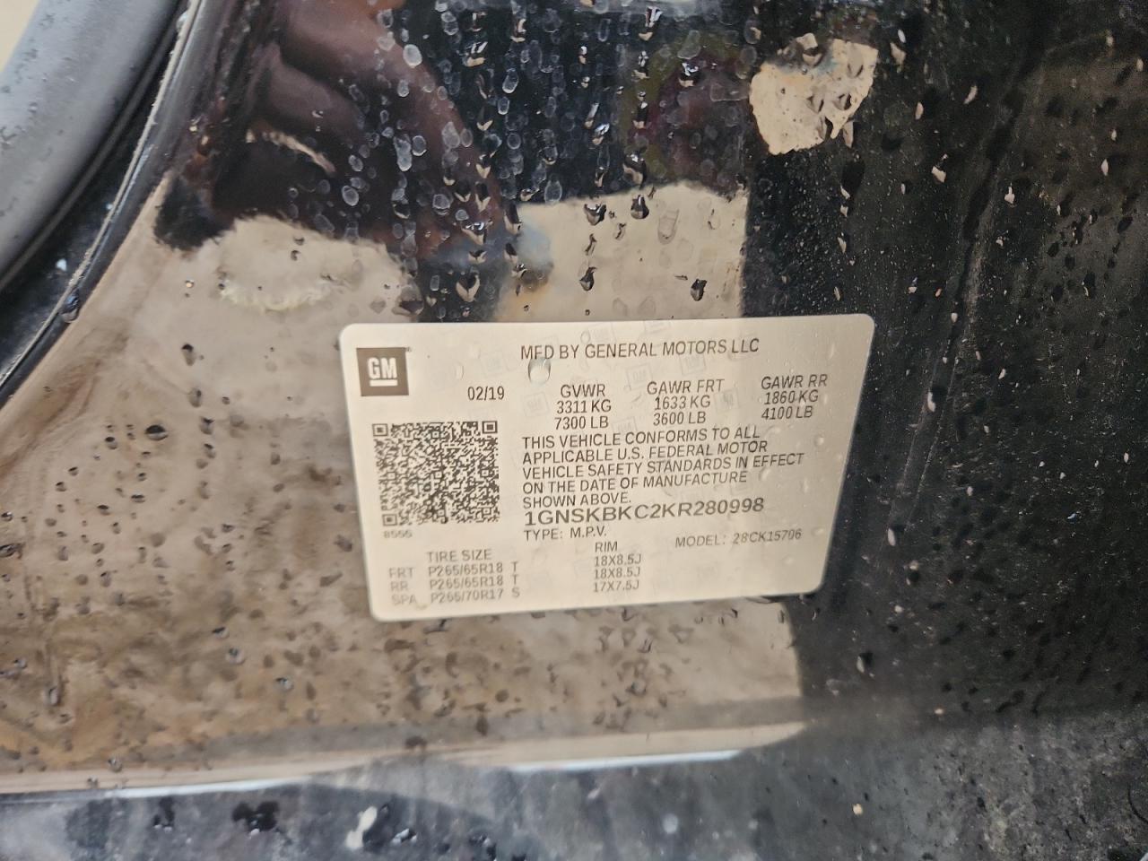 2019 CHEVROLET Tahoe
