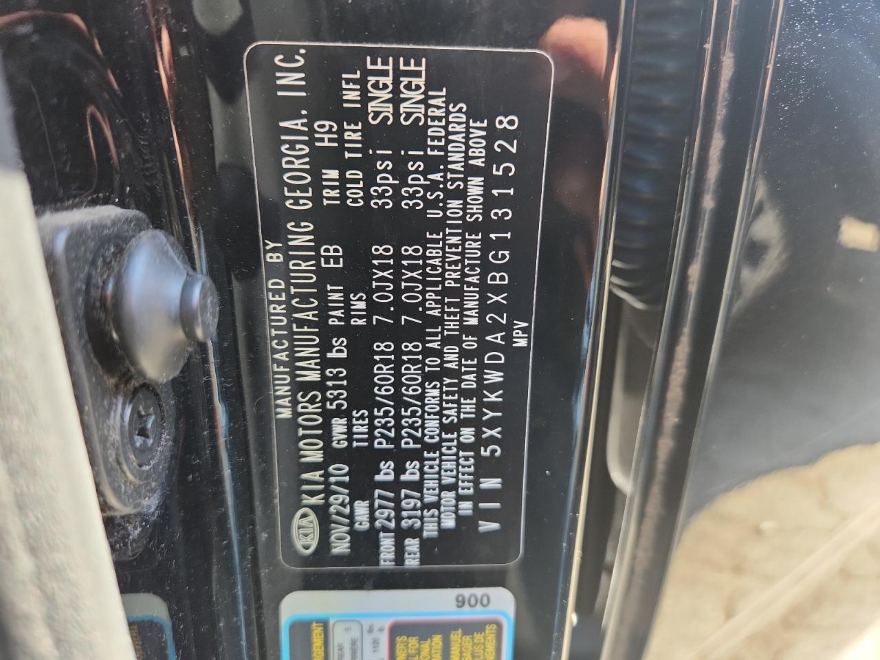 2011 KIA SORENTO