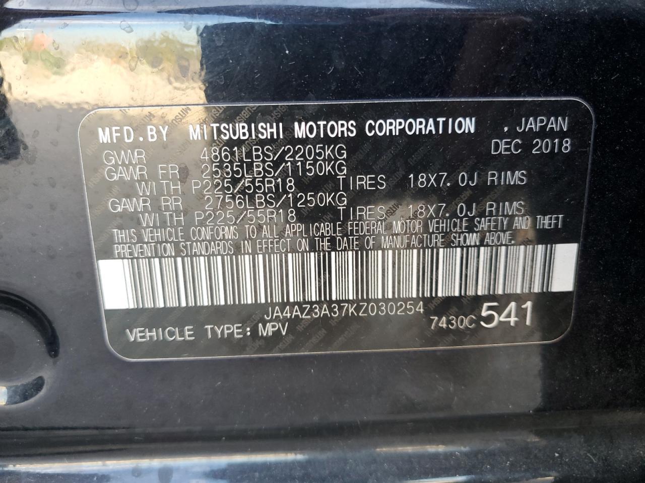 2019 MITSUBISHI outlander
