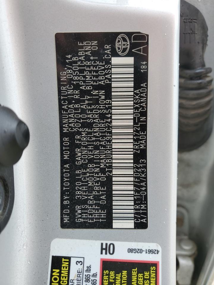 2015 TOYOTA COROLLA
