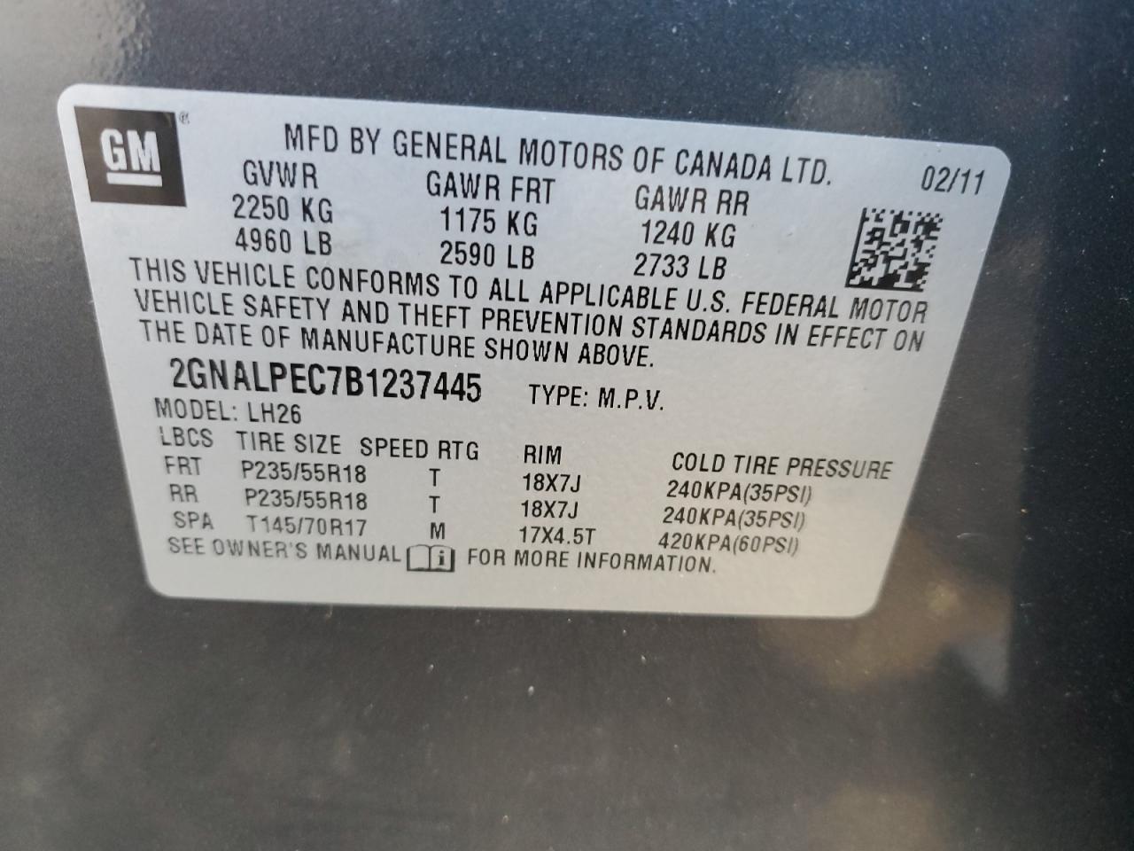 2011 CHEVROLET EQUINOX