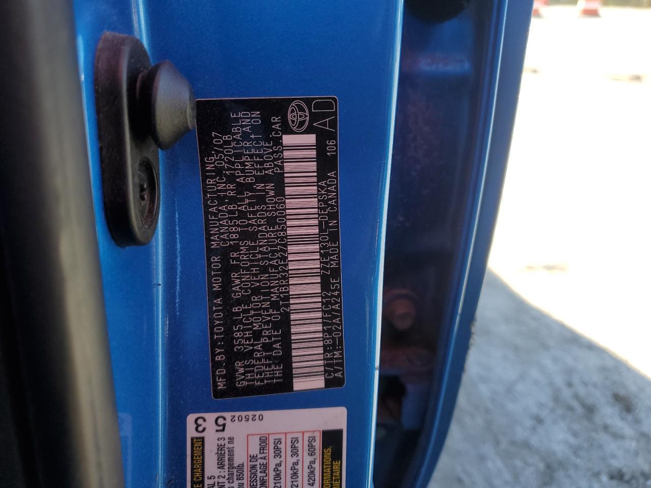 2007 TOYOTA COROLLA