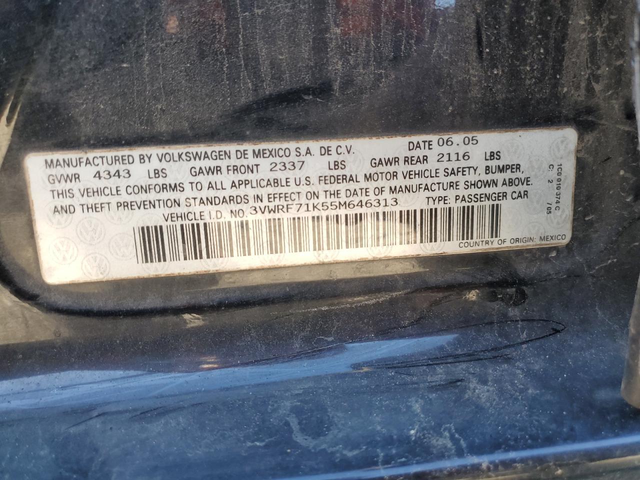 2005 VOLKSWAGEN JETTA