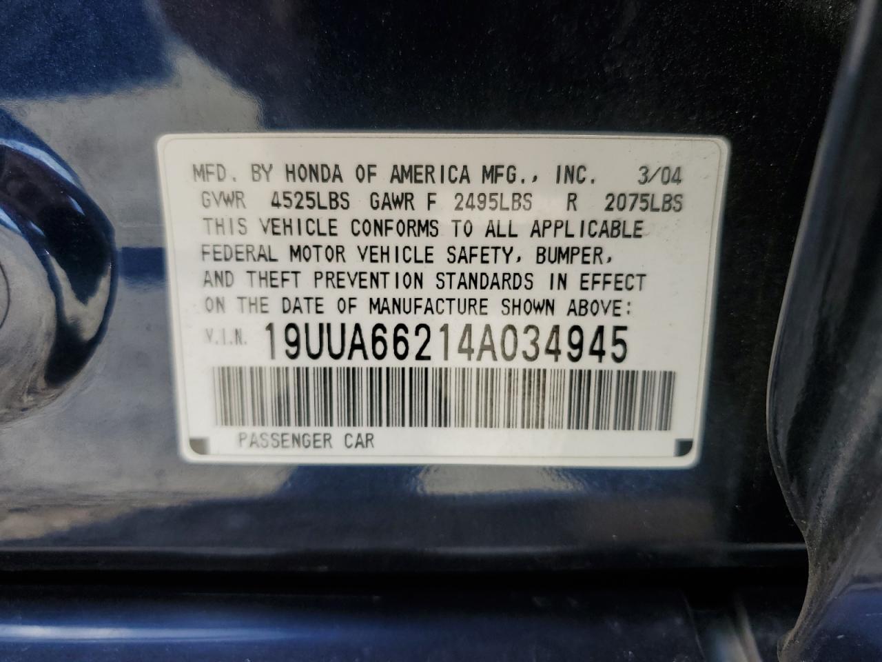 2004 ACURA TL