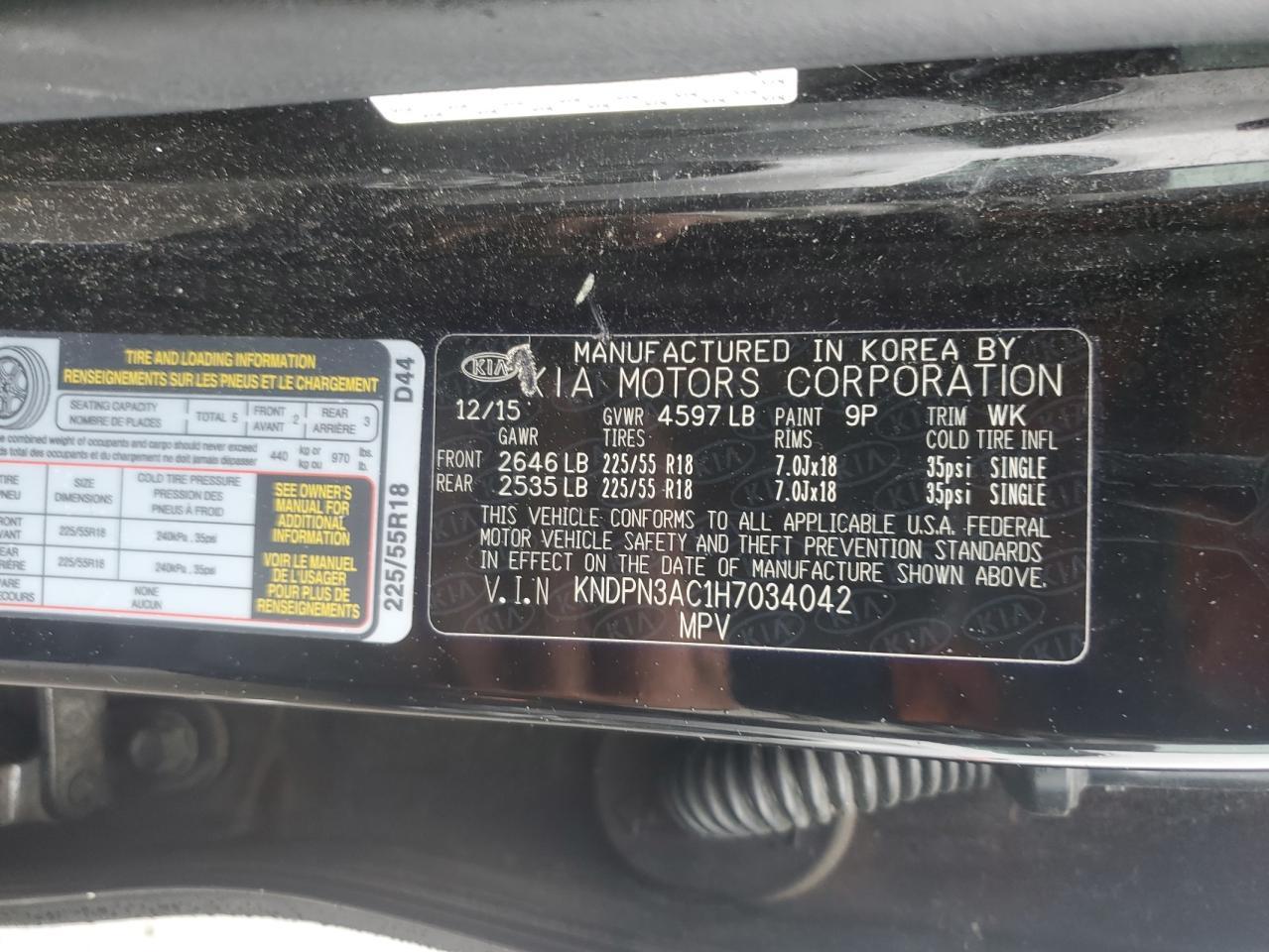 2017 KIA SPORTAGE