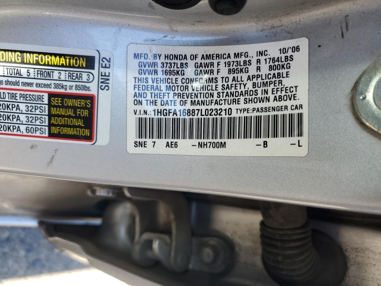 2007 HONDA CIVIC