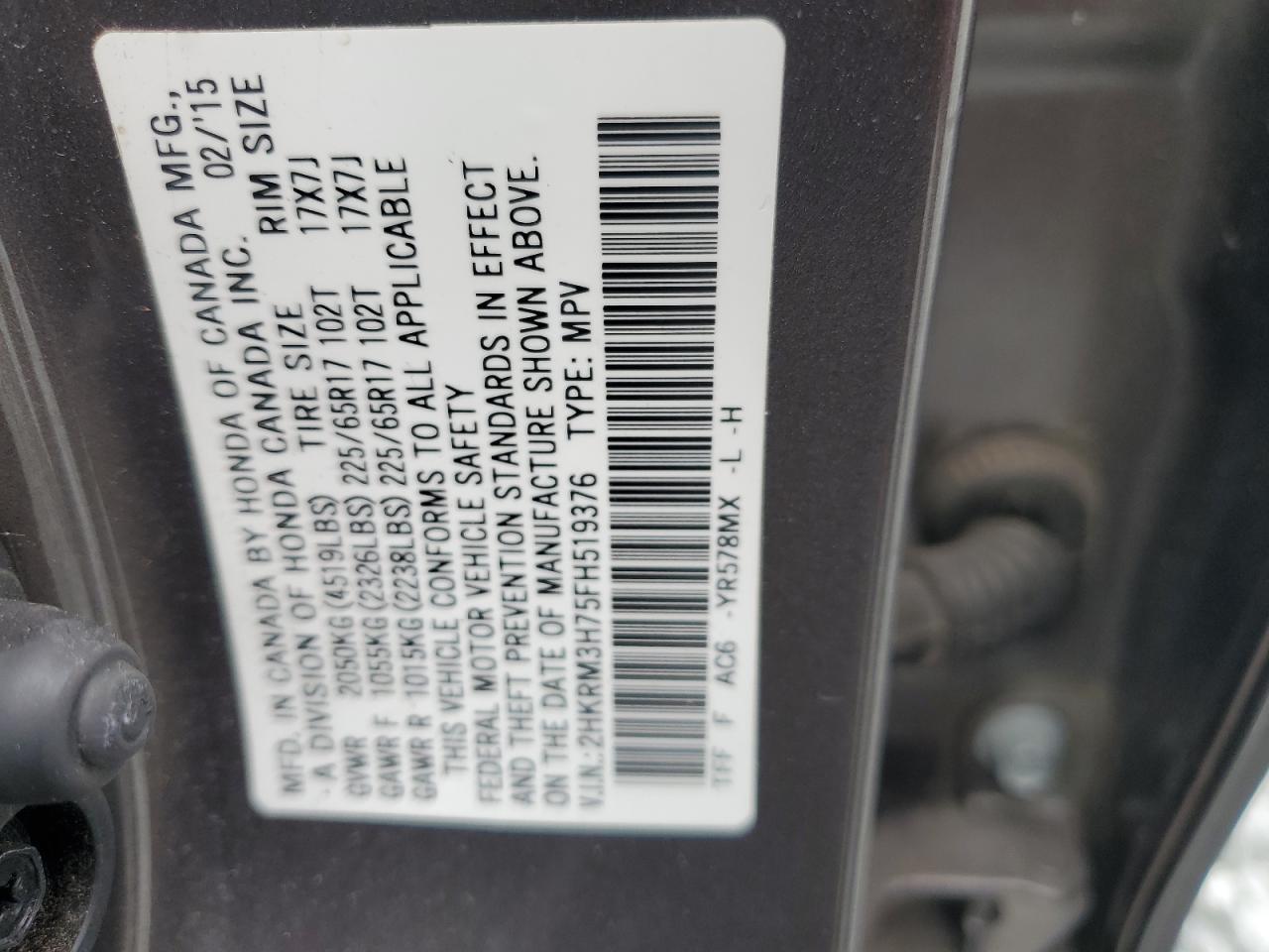 2015 HONDA CR-V