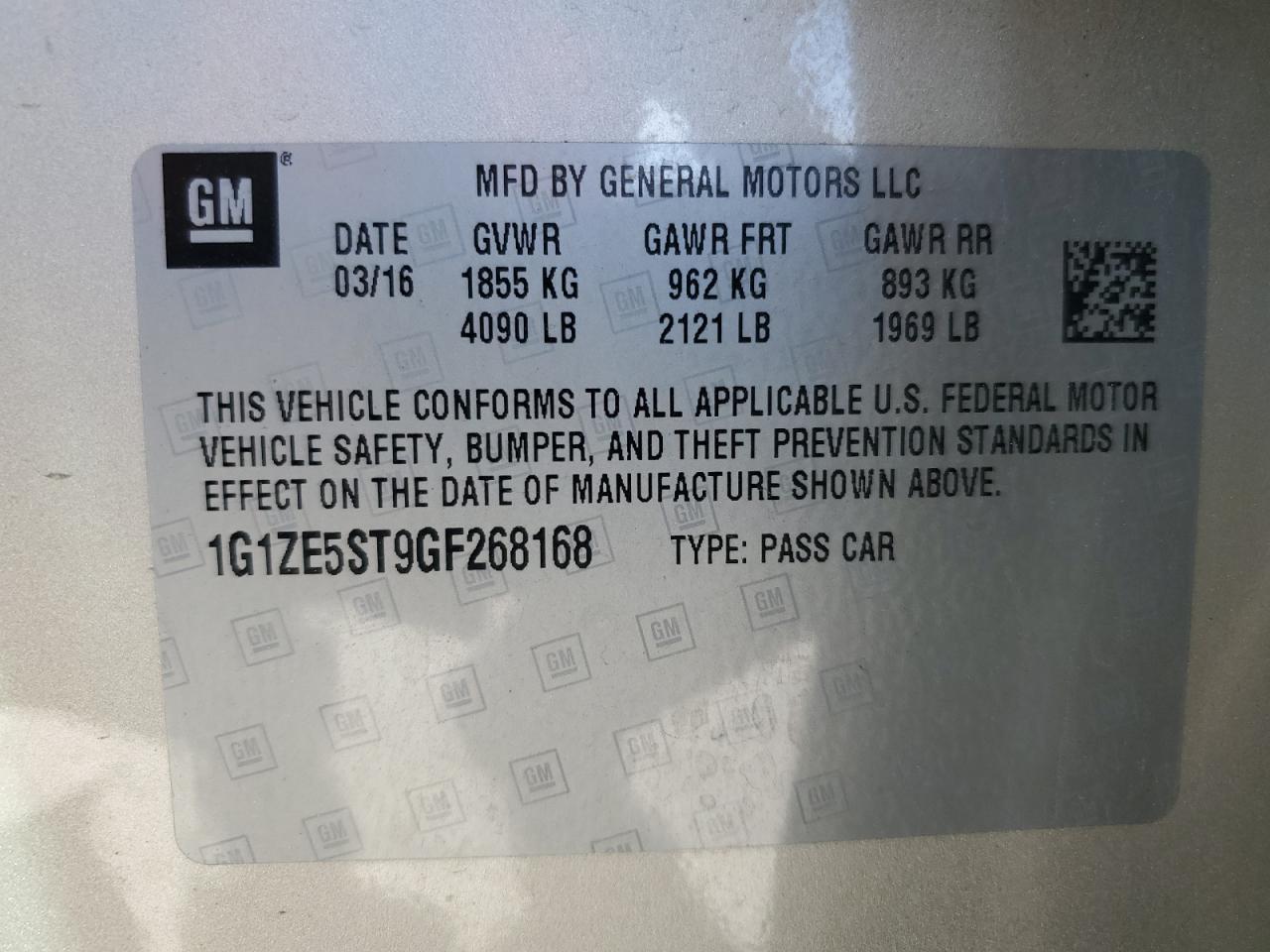 2016 CHEVROLET Malibu Limited