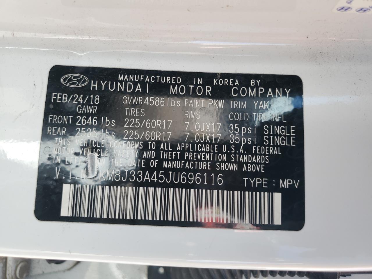 2018 HYUNDAI TUCSON