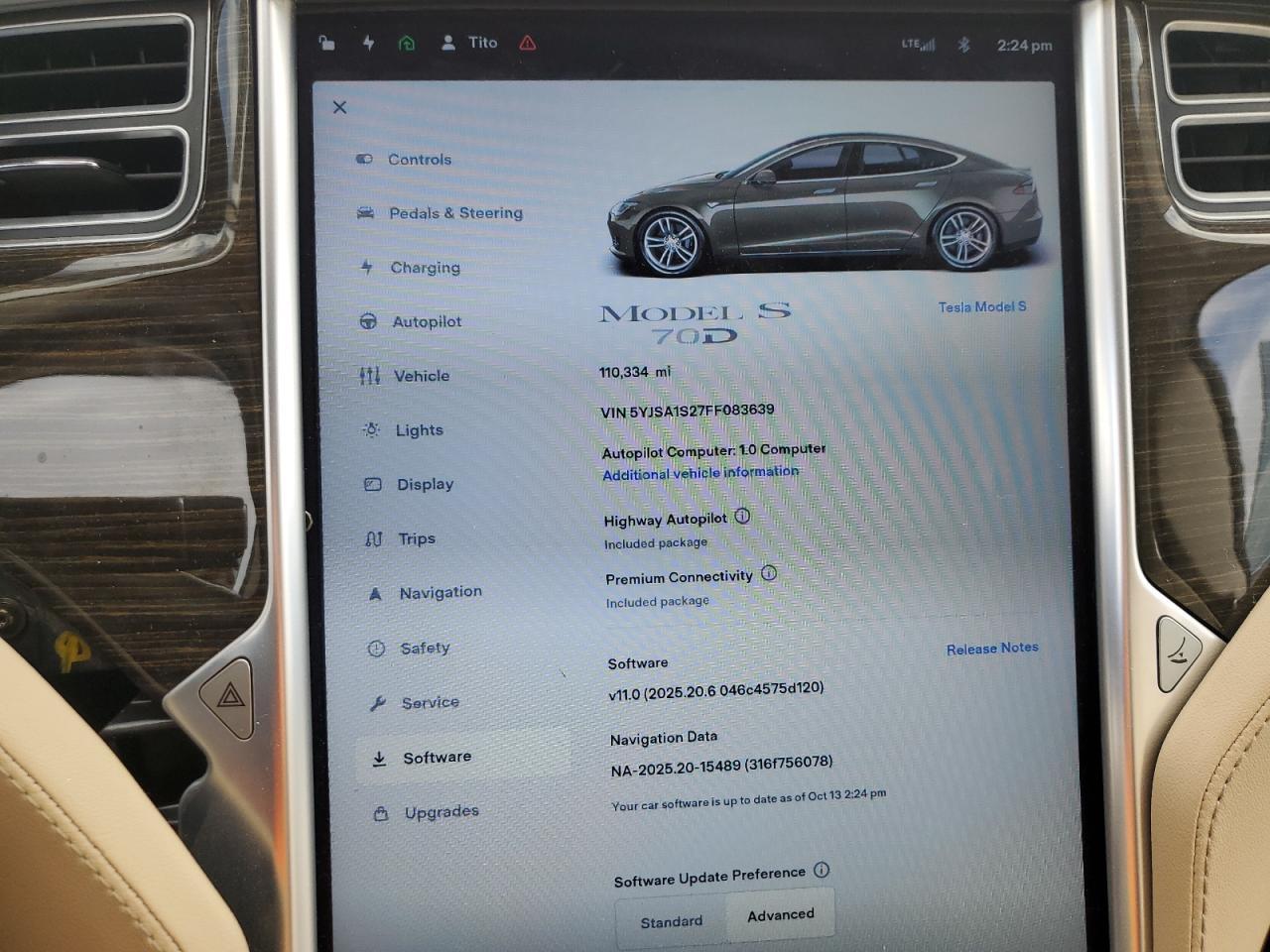 2015 TESLA MODEL S