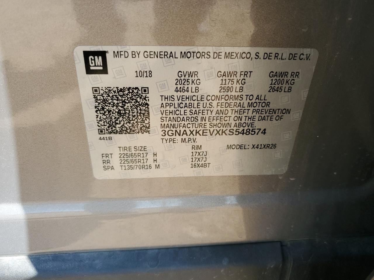 2019 CHEVROLET EQUINOX