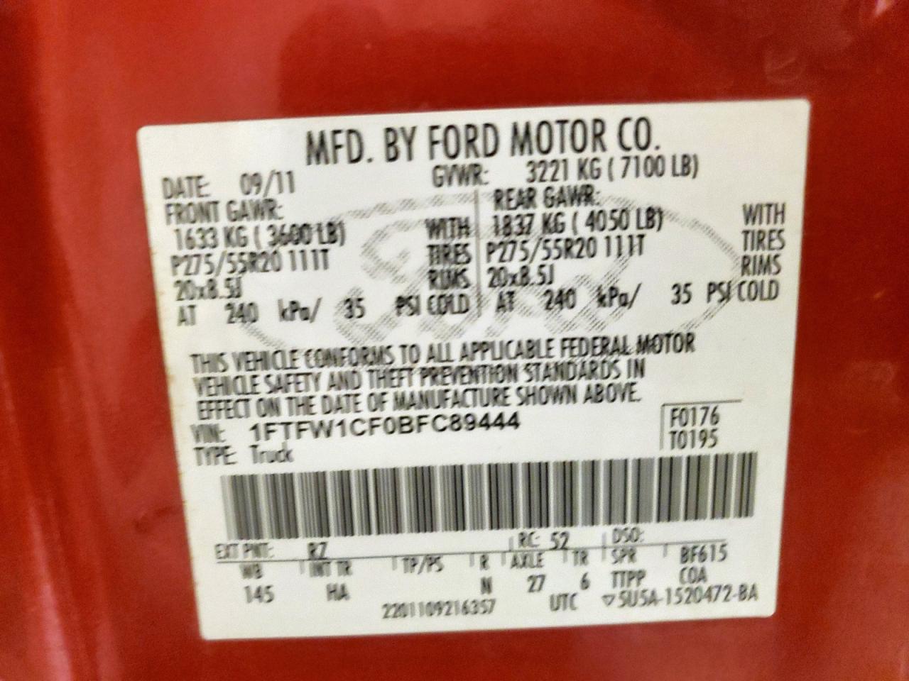 2011 FORD F-150