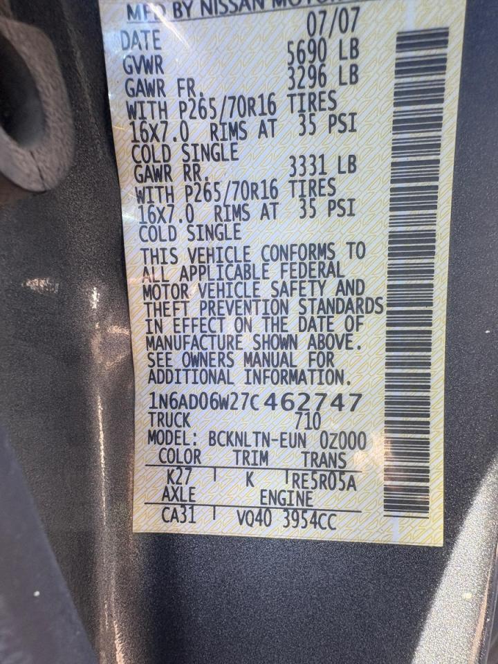 2007 NISSAN Frontier