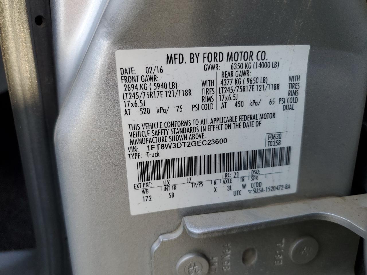 2016 FORD F-350