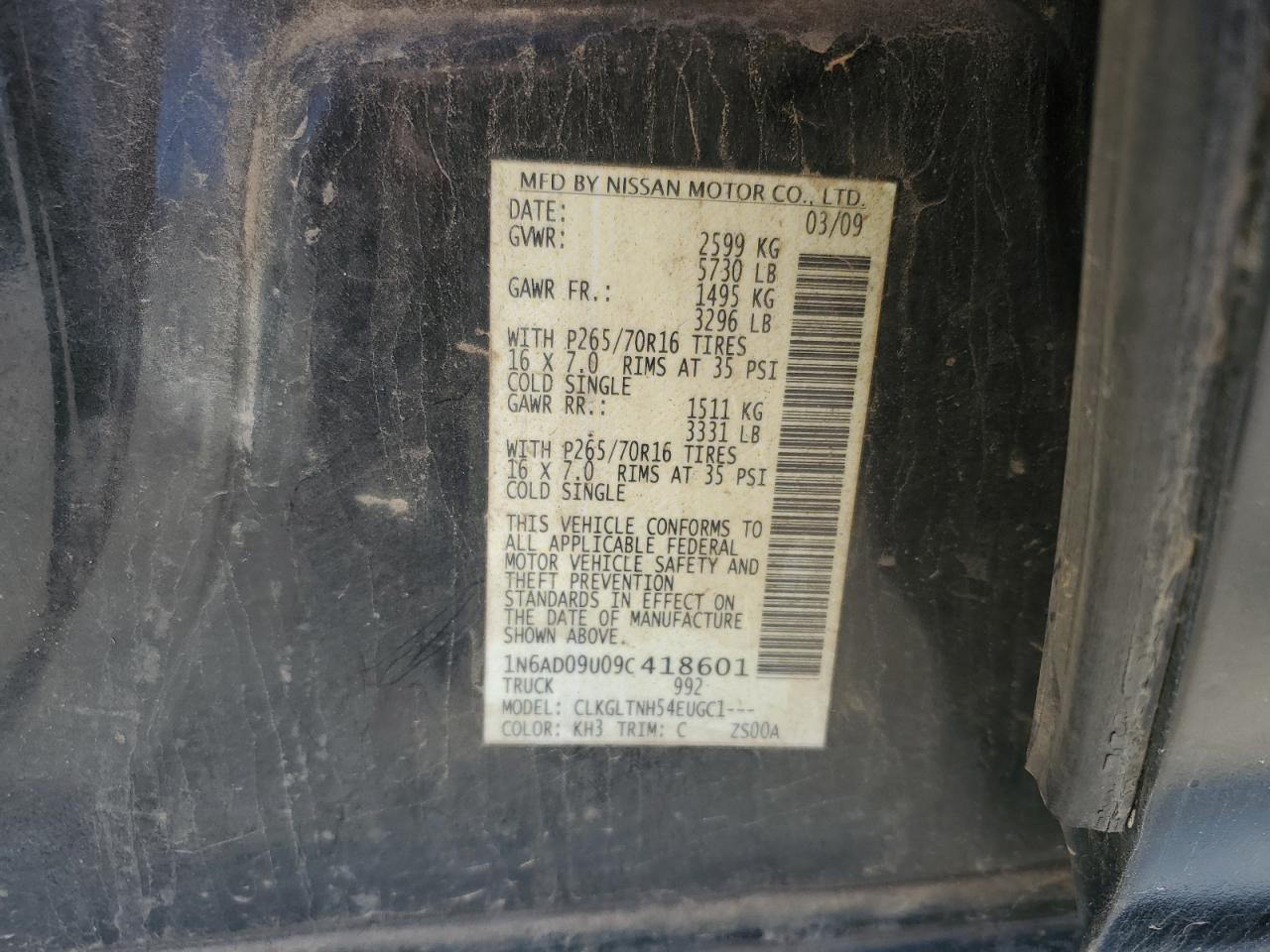 2009 NISSAN Frontier
