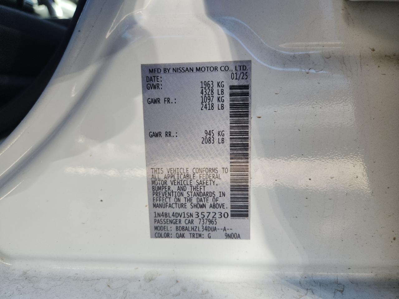 2025 NISSAN ALTIMA