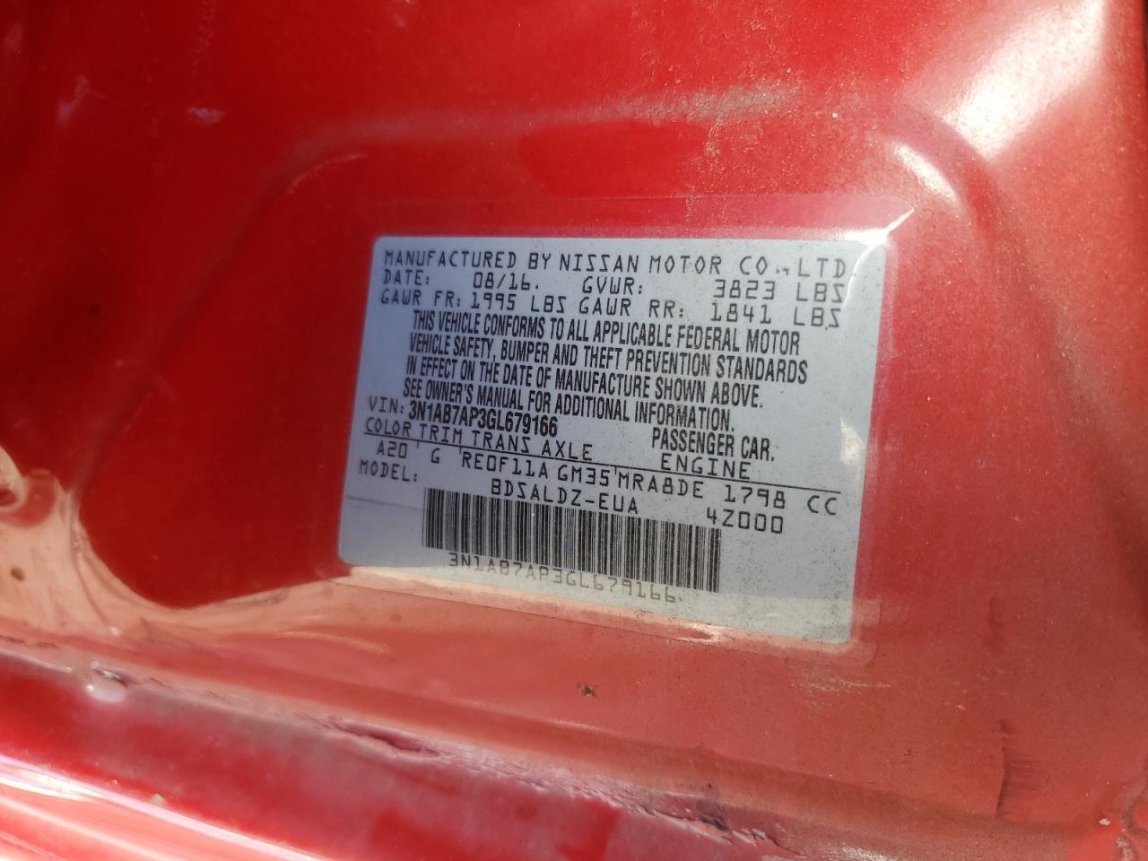 2016 NISSAN SENTRA