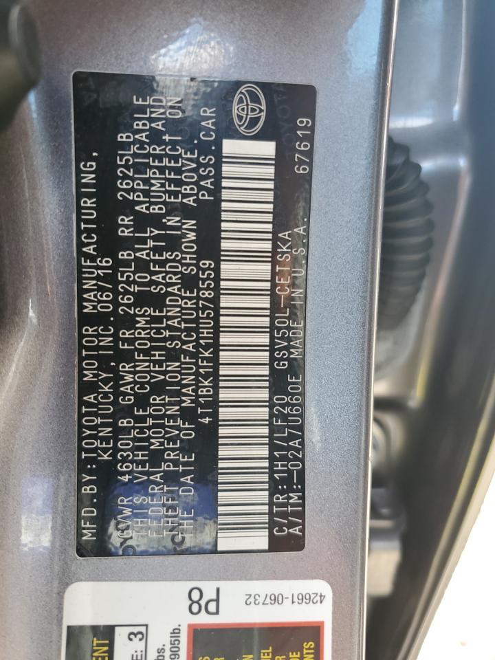 2017 TOYOTA CAMRY