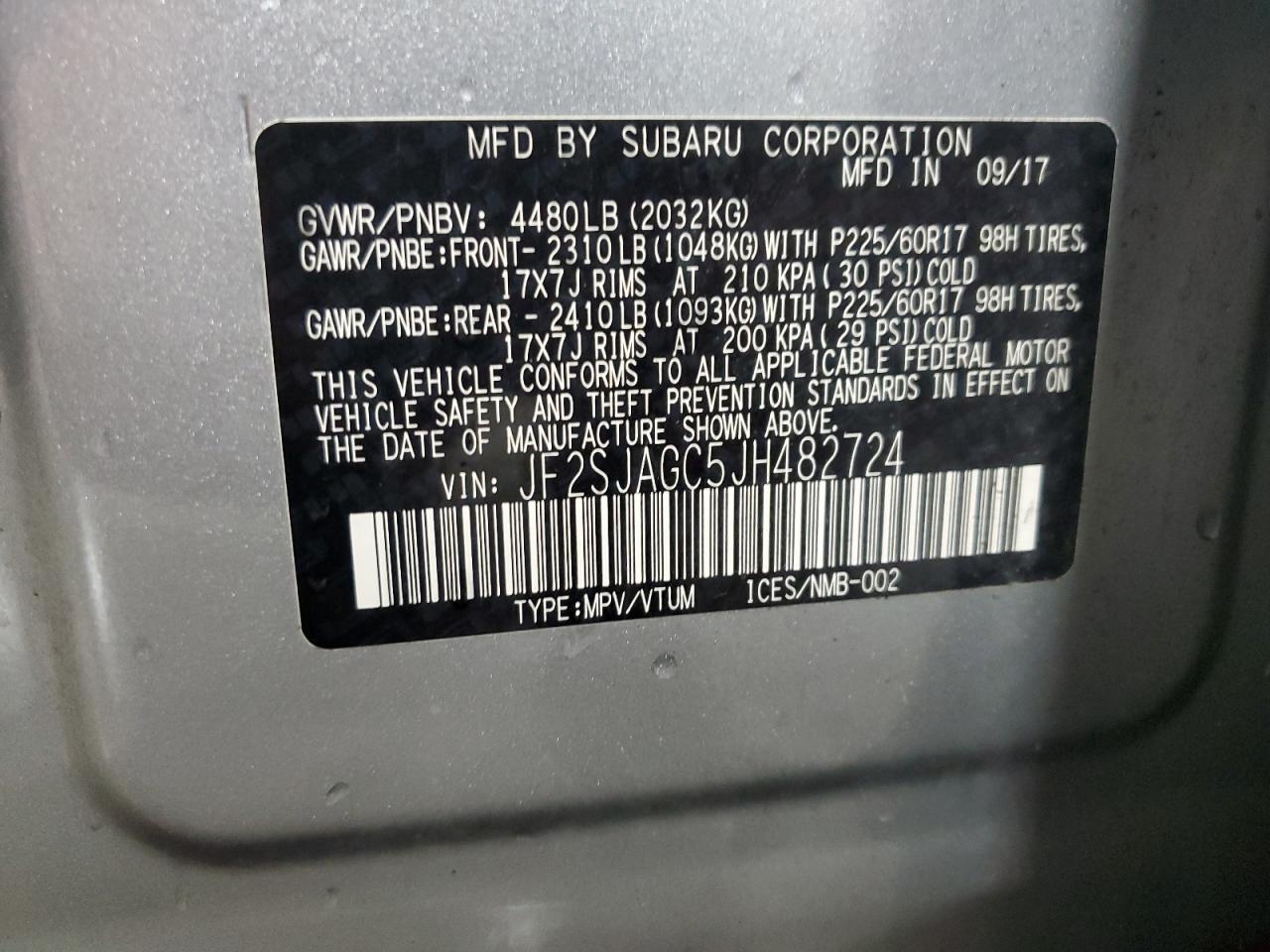 2018 SUBARU FORESTER