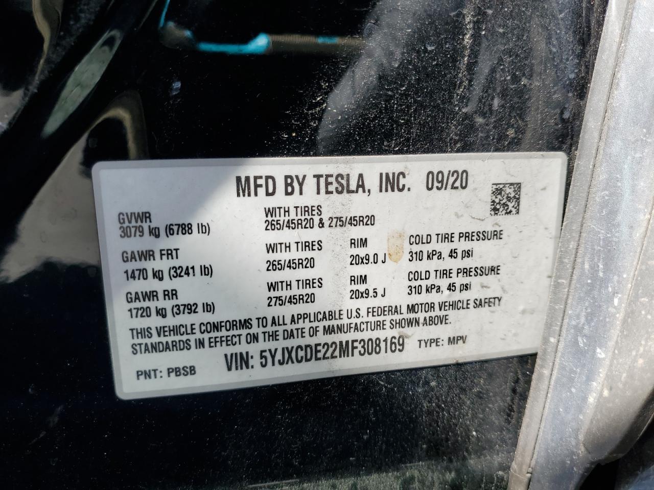 2021 TESLA MODEL X