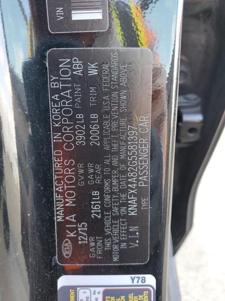 2016 KIA FORTE