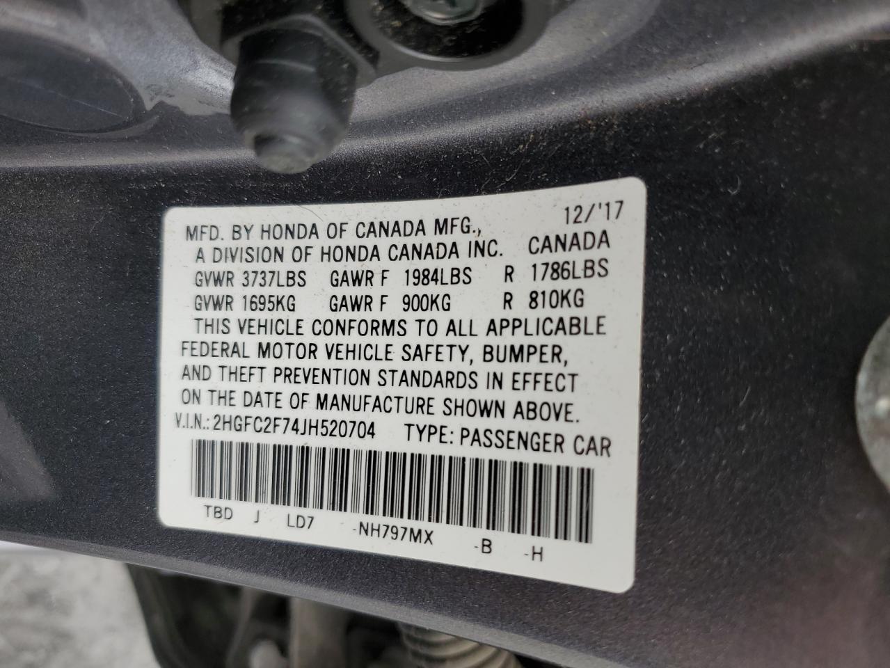 2018 HONDA CIVIC