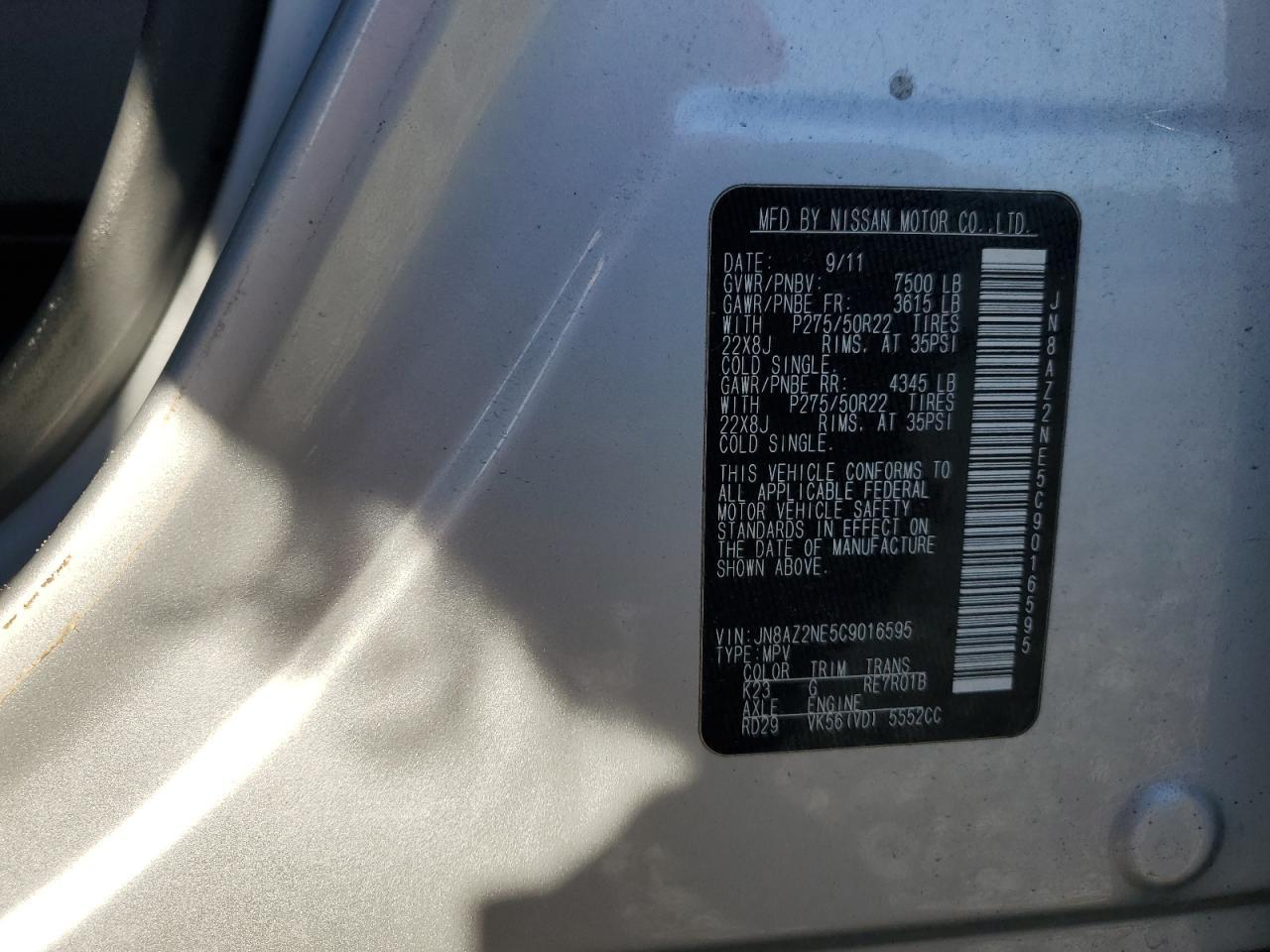 2012 INFINITI QX56