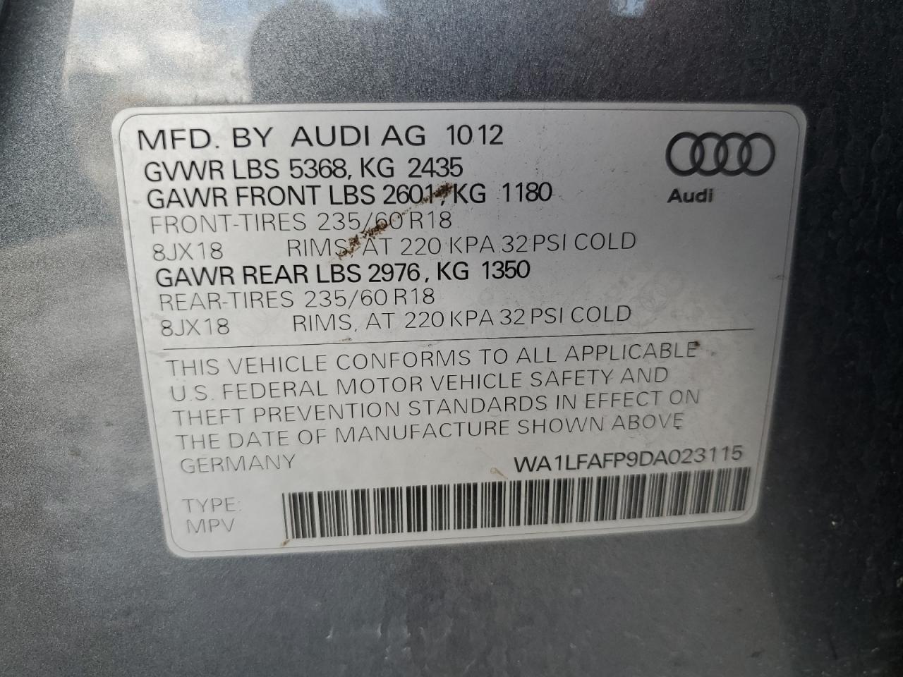 2013 AUDI Q5