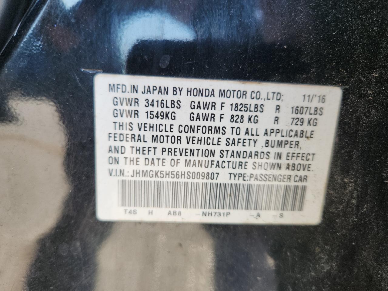 2017 HONDA FIT