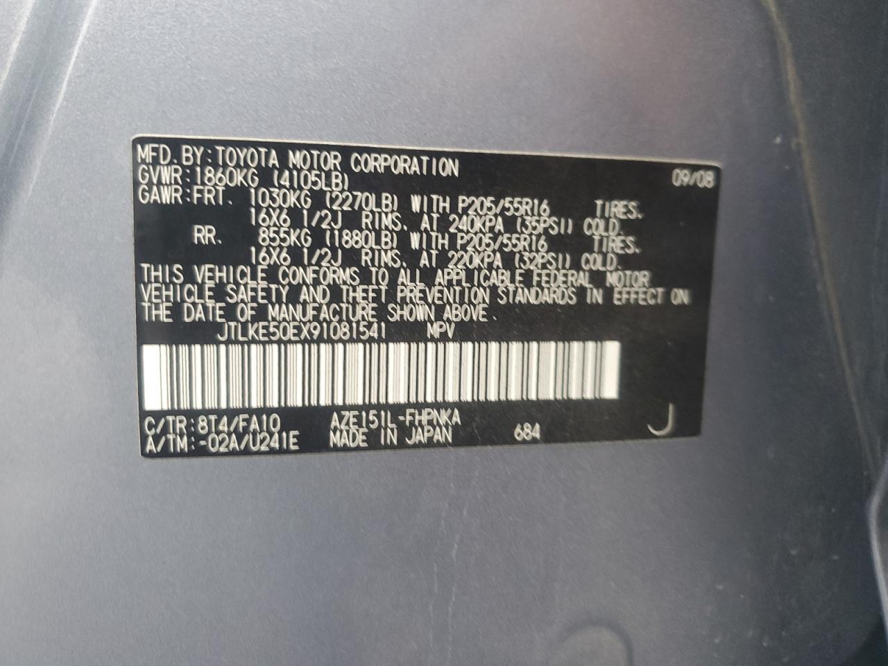 2009 TOYOTA SCION