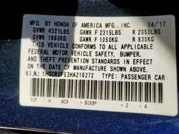 2017 HONDA ACCORD