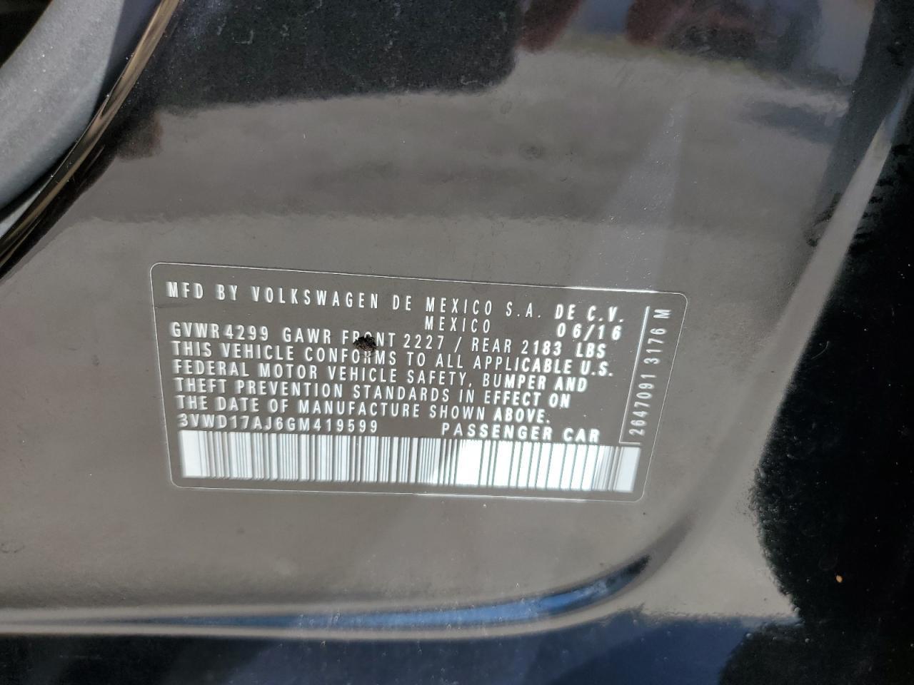 2016 VOLKSWAGEN JETTA