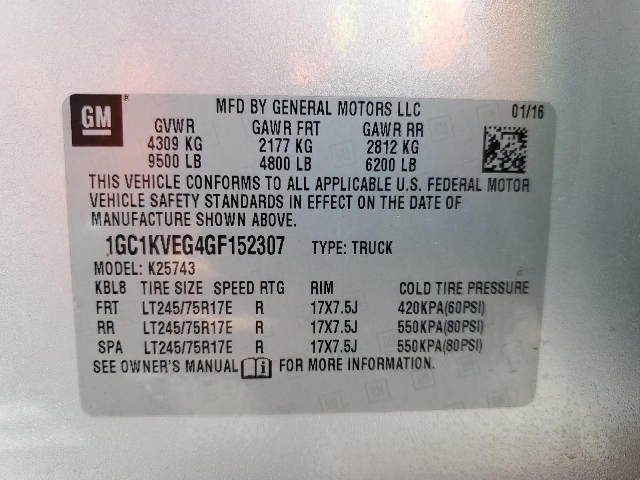 2016 CHEVROLET Silverado 2500