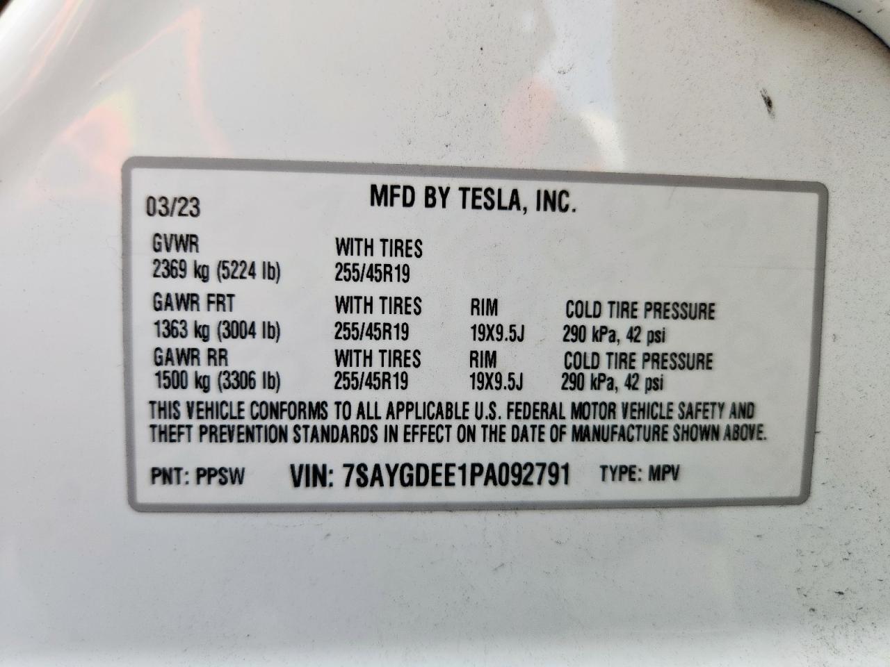 2023 TESLA MODEL Y